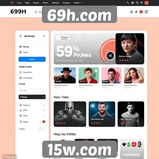 Explorando a interface do usuário do site 69h.com
