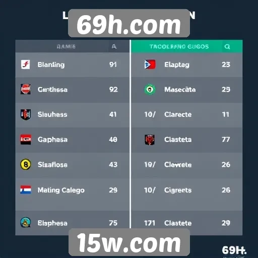 Comparação de jogos populares no 69h.com